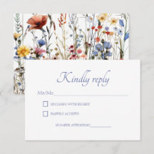 Wasserfarben-Wildblumen