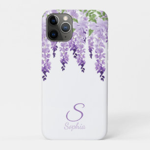 Wasserfarben-Wisteria personalisierter Name Monogr Case-Mate iPhone Hülle