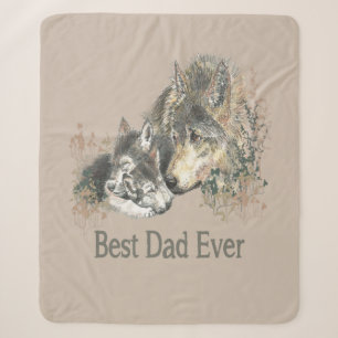 Wasserfarben Wolf Bester Vater Pater je Zitat Sherpadecke