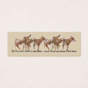 Wasserfarben Wolf Cubs Wildlife Quote Lesezeichen