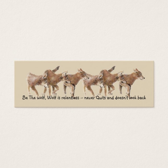 Wasserfarben Wolf Cubs Wildlife Quote Lesezeichen (Vorderseite)