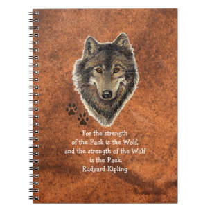 Wasserfarben Wolf & Tracks Familientierangebot Notizblock