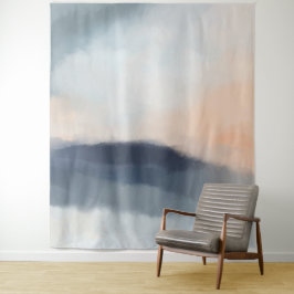 Wasserfarben Wolken Misty Berglandschaft Wandteppich