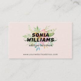 Wasserfarben, zarte Blume Visitenkarte