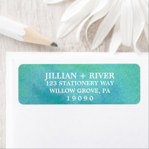 Wasserfarben-Ziel-Hochzeitadresse