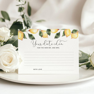 Wasserfarben Zitrone Date Nacht Idee. Lemon date j