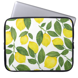 Wasserfarben-Zitronen: Sommerfruchtmuster Laptopschutzhülle