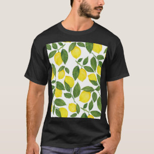 Wasserfarben-Zitronen: Sommerfruchtmuster T-Shirt
