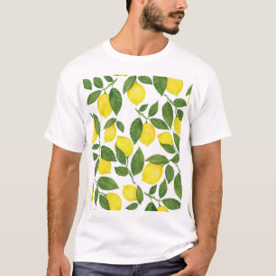 Wasserfarben-Zitronen: Sommerfruchtmuster T-Shirt