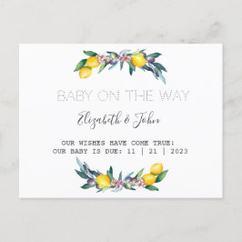 Wasserfarben-Zitronenöle Ankündigungspostkarte