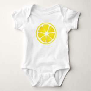 Wasserfarben-Zitronenscheibe Baby Strampler