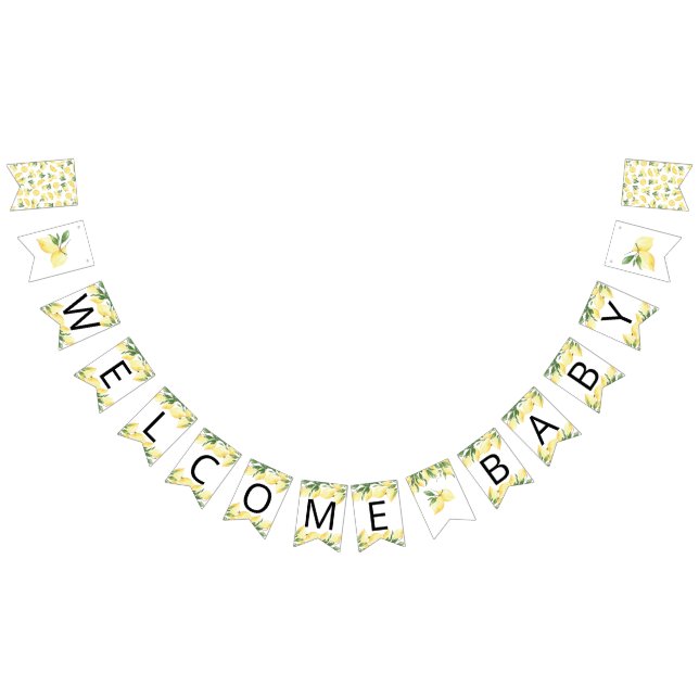 Wasserfarben Zitrusfrüchte Babydusche Jagdfahnen Wimpelkette (Alle)