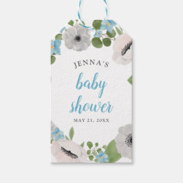 Wasserfarbenanemones Florals | Babydusche Geschenkanhänger