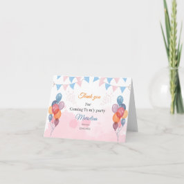 Wasserfarbenballon Geburtstag geklappt Danke Karte