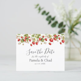 Wasserfarbenbeeren Hochzeiten speichern das Datum Postkarte