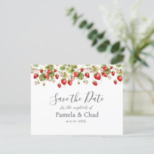 Wasserfarbenbeeren Hochzeiten speichern das Datum Postkarte