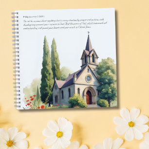 Wasserfarbenbibel Verse Katholische Kirche Notizbuch