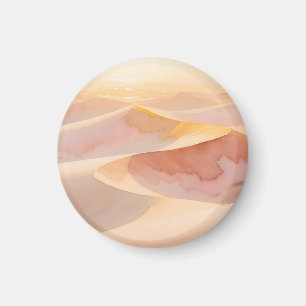 Wasserfarbenbild Wüsten-Sonnenuntergang-Dünen Magnet