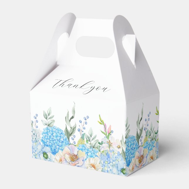 Wasserfarbenblau-Hydrangea Geschenkschachtel (Vorderseite)