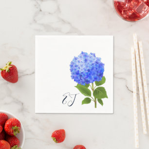 Wasserfarbenblau-Hydrangea Serviette