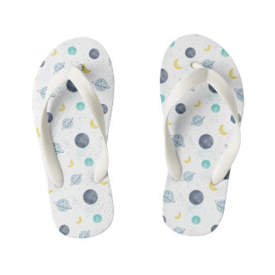 Wasserfarbenblau-Planet-Muster Kinderbadesandalen