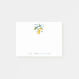 Wasserfarbenblauer Bow Lemons Personalisiert Post-it Klebezettel