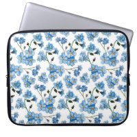 Wasserfarbenblaues Blumenmuster. Niedliche Blume