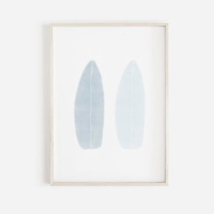 Wasserfarbenblaues Surfbrett-Poster Poster
