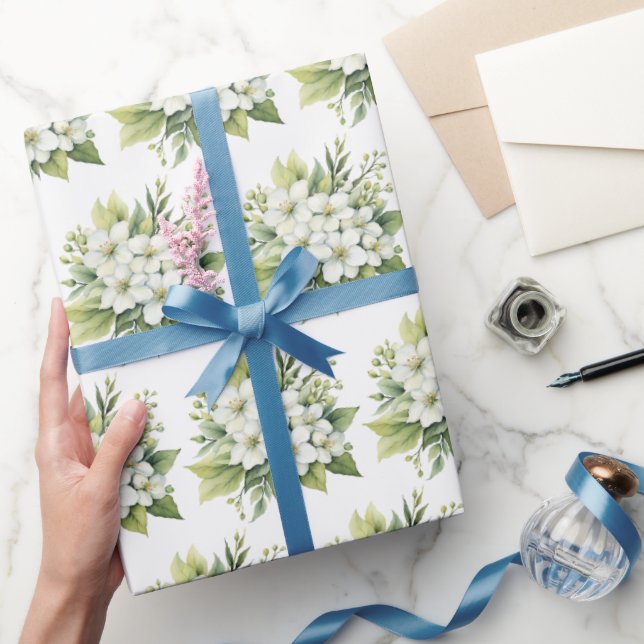 Wasserfarbenblüten Geschenkpapier (Schenken)