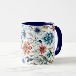 Wasserfarbenblüten Tasse