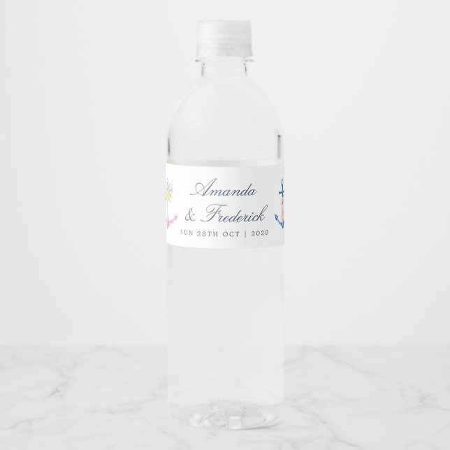 Wasserfarbenblütenhochzeit (Vorderseite)