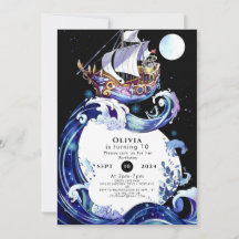 Wasserfarbenboot Adventure Pirate Birthday