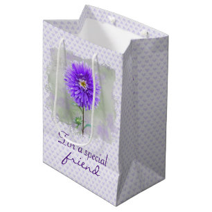 Wasserfarbendahlia im Herzen Mittlere Geschenktüte