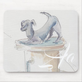 Wasserfarbendoggie Mousepad