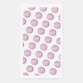 WasserfarbenDonuts Handgemalt Gemustert Lila Serviette