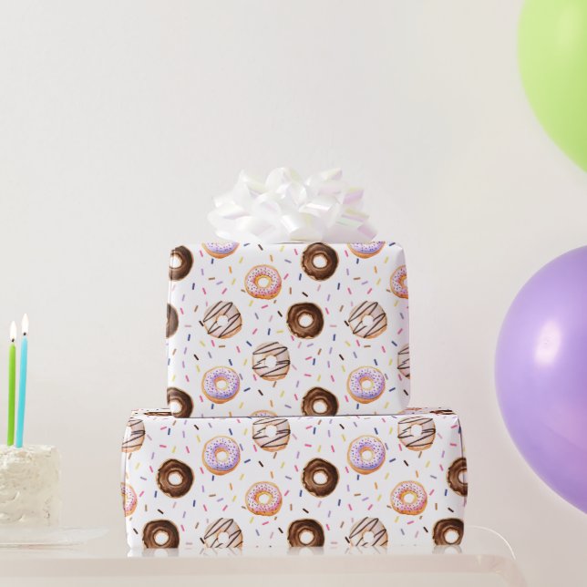 WasserfarbenDonuts Muster Geschenkpapier (Partygeschenke)