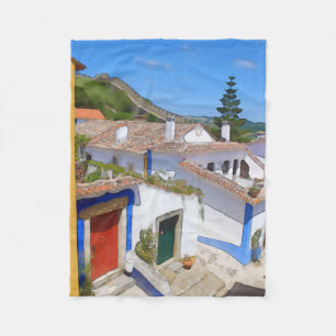 Wasserfarbendorf Fleecedecke