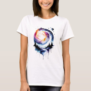 Wasserfarbene Abstrakte Landschaft #2 T-Shirt