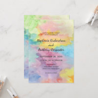 Wasserfarbene Abstrakte Whimsical-Funke Hochzeit