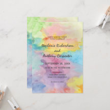 Wasserfarbene Abstrakte Whimsical-Funke Hochzeit