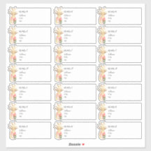 Wasserfarbene Ananas Gastadressen Labels
