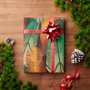 Wasserfarbene Bird Feathers Art Geschenkpapier
