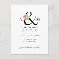 Wasserfarbene Blattampersand Save the Date