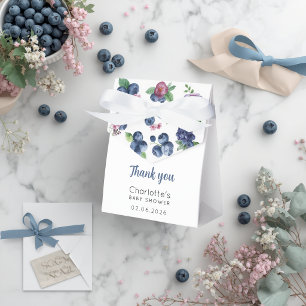 Wasserfarbene Blaubeer-Blumen-Geschenktasche für B Geschenkschachtel