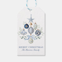 Wasserfarbene blaue Ornamente Weihnachten