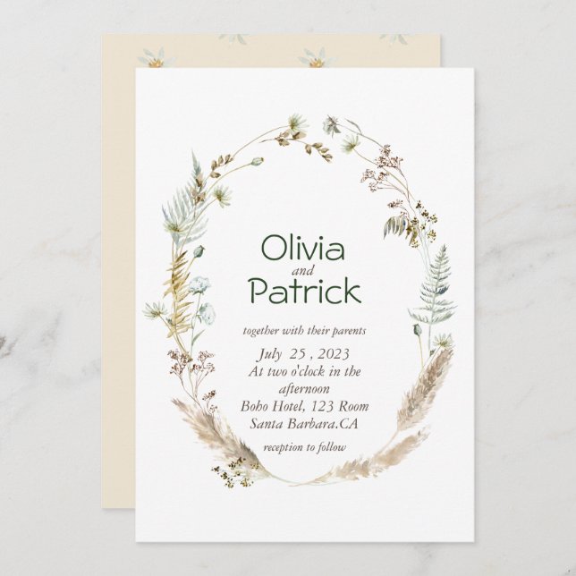 Wasserfarbene Blume (Vorne/Hinten)