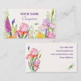 Wasserfarbene Blume blühen Visitenkarte