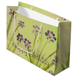 Wasserfarbene Blume Große Geschenktüte