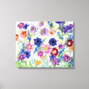 Wasserfarbene Blume Leinwanddruck