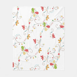 Wasserfarbene Blumen Muster Benutzerdefinierter Hi Fleecedecke